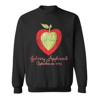 Distressed Johnny Appleseed Apple Tree Farmer Orchard Sweatshirt | Mazezy UK