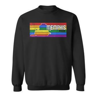 Distressed Memphis Lgbt Pride Sweatshirt | Mazezy