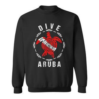 Dive Aruba Vintage Tribal Turtle Sweatshirt | Mazezy