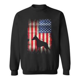 Doberman Dog Usa American Flag 4Th Of July Patriotic Gift Sweatshirt | Mazezy