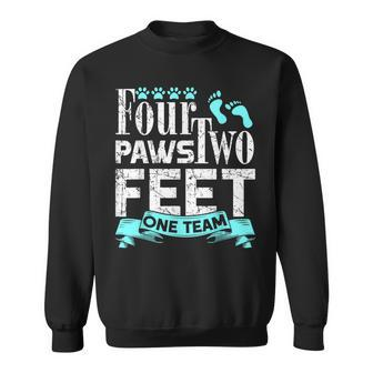Dog Agility  Four Paws Two Feet One Team  Dog Gift Sweatshirt