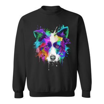 Dog Border Collie Splash Gift For Dog Lovers Sweatshirt - Monsterry DE