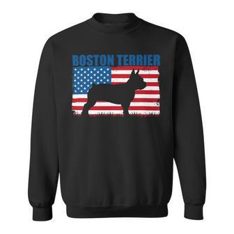 Dog Boston Terrier American Flag Boston Terrier Sweatshirt - Monsterry