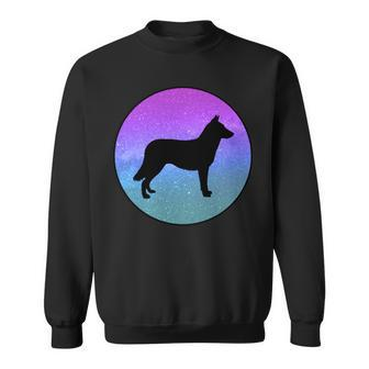 Dog Breed Lapponian Herder Dog Silhouette Space Galaxy Sweatshirt | Mazezy UK