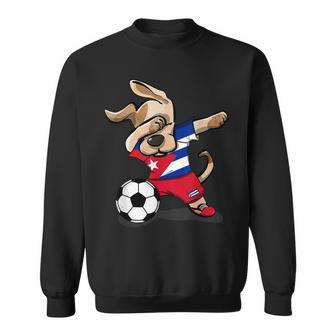 Dog Dabbing Soccer Cuba Jersey Cuban Football Sweatshirt | Mazezy