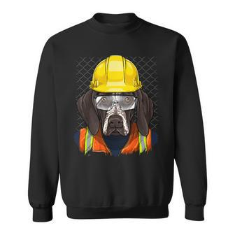 Dog German Shorthaired Construction Worker German Shorthaired Pointer Laborer Dog Sweatshirt - Monsterry AU