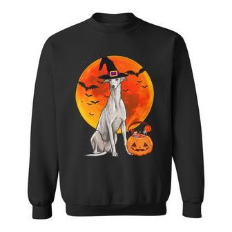 Dog Halloween Greyhound Jack O Lantern Pumpkin Sweatshirt - Monsterry
