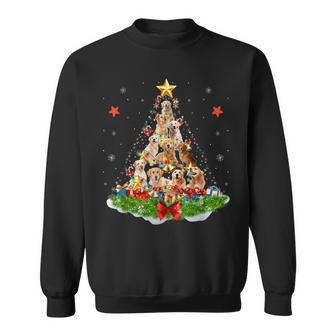 Dog Lover Golden Retriever Christmas Tree Xmas Party Sweatshirt - Monsterry UK