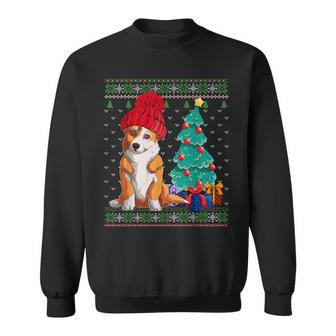Dog Lovers Cute Welsh Corgi Santa Hat Ugly Christmas Sweater Sweatshirt - Monsterry AU