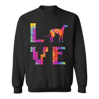 Dog Mom Greyhound Shirts Dog Lover Pixel Art Sweatshirt - Monsterry DE