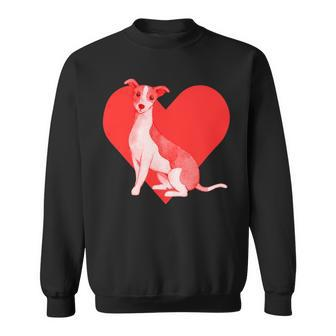 Dog Red Heart Italian Greyhound Sweatshirt - Monsterry DE