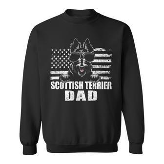 Dog Scottish Terrier Mens Scottish Terrier Dad Cool Vintage Retro Proud American Sweatshirt - Monsterry CA