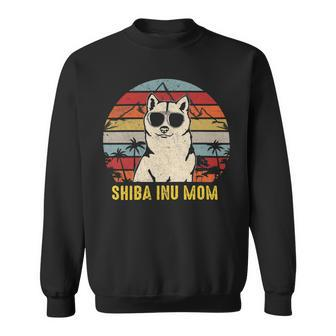 Dog Shiba Inu Womens Vintage Shiba Inu Mom Mothers Day Dog Lover Sweatshirt - Monsterry AU