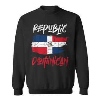 Dominican Republic Flag Painted Republica Dominicana Sweatshirt - Seseable