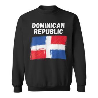 Dominican Republic Flag Vintage Grunge Dominican Flag Sweatshirt - Seseable