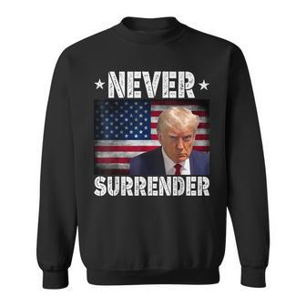 Donald Trump President Hot Never Surrender Usa Flag Sweatshirt | Mazezy