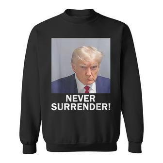 Donald Trump Never Surrender Shot President Vote 2024 Sweatshirt | Mazezy