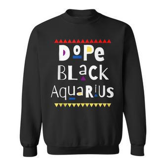 Dope Black Aquarius Sweatshirt | Mazezy