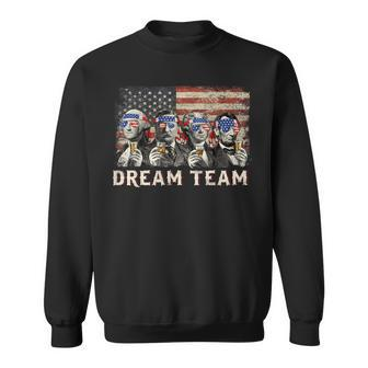 Dream Team Presidents Mount Rushmore 4Th Of July America Sweatshirt | Mazezy