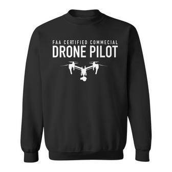 Drone Uav Uas Faa Quadcopter Pilot Part 107 Sweatshirt | Mazezy