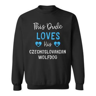 This Dude Loves His Czechoslovakian Wolfdog Sweatshirt | Mazezy