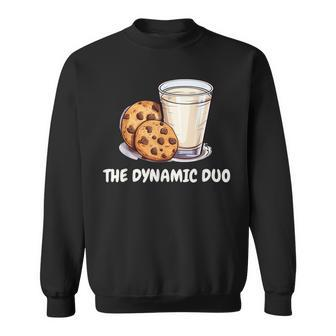 The Dynamic Duo Cookies And Milk Cute Friends Graphic Sweatshirt