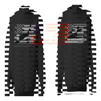 E-6 Mercury Plane Vintage American Flag Sweatshirt | Mazezy
