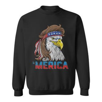 Eagle Mullet 4Th Of July Usa American Flag Eagle Merica Sweatshirt | Mazezy