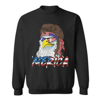Eagle Mullet 4Th Of July Usa American Flag Merica  Sweatshirt