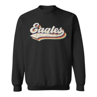 Eagles Surname Eagles Name Personalized Vintage Retro Eagles Sweatshirt - Seseable