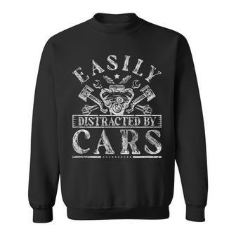 Easily Distracted By Cars Auto Mechanic Mechanic Funny Gifts Funny Gifts Sweatshirt | Mazezy DE