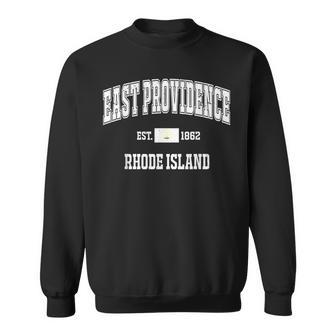 East Providence Rhode Island Ri Vintage State Flag Athletic Sweatshirt | Mazezy
