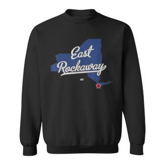 East Rockaway New York Ny Map Sweatshirt | Mazezy