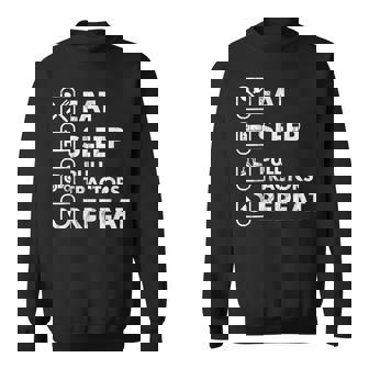 Eat Sleep Pull Tractors Repeat Sweatshirt | Mazezy