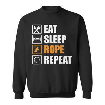 Eat Sleep Rope Repeat Rodeo Clown Cowboy Cowgirl Gift Sweatshirt | Mazezy