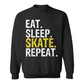 Eat Sleep Skate Repeat Ice Skating Sweatshirt | Mazezy