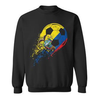 Ecuador Ecuadorian Flag Fan Pride Soccer Player Sweatshirt | Mazezy