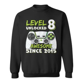 Eight 8Yr Bday Son Boy Funny Gamer 8Th 8 Years Old Birthday Sweatshirt - Seseable