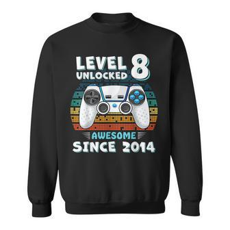 Eight 8Yr Bday Son Boy Funny Gamer 8Th 8 Years Old Birthday Sweatshirt | Mazezy
