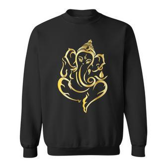 Elegant Lord Ganesha Hindu Indian God Spiritual Elephant Sweatshirt | Mazezy