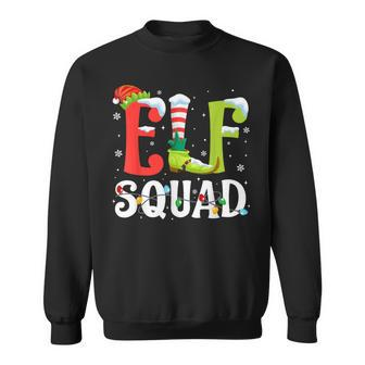 Elf Squad Christmas Family Matching Xmas Elf Pajamas Sweatshirt | Mazezy