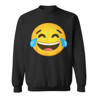 Emoticon Laughing Tears Face With Tears Of Joy Gift Sweatshirt | Mazezy