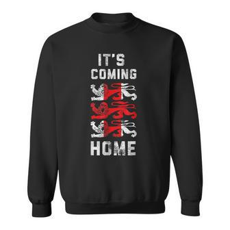 England Soccer 2020 Its Coming Home Three Heraldic Lions Sweatshirt | Mazezy