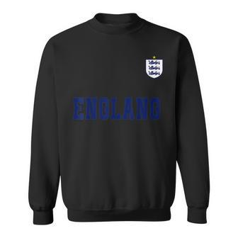 England Three Heraldic Lions Crest Soccer Football Lover Sweatshirt | Mazezy