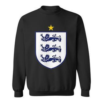 England Three Heraldic Lions Crest Soccer Football Sweatshirt | Mazezy