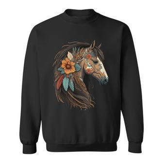 Equestrian Horse Lover Western Cowgirl Horseback Riding Sweatshirt | Mazezy