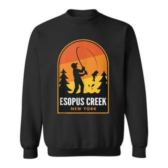 Esopus Creek New York Fishing Sweatshirt | Mazezy