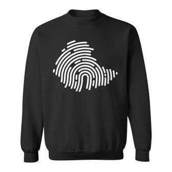 Ethiopia Ashara Fingerprint On Ethiopian Map Sweatshirt | Mazezy