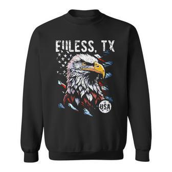 Euless Tx Patriotic Eagle Usa Flag Vintage Style Sweatshirt | Mazezy UK
