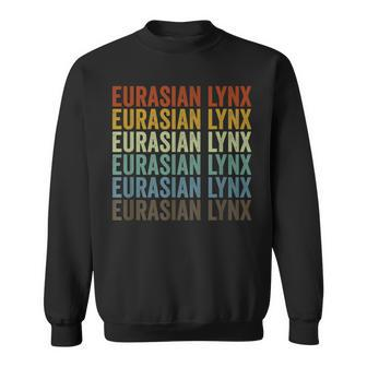 Eurasian Lynx Retro Sweatshirt | Mazezy